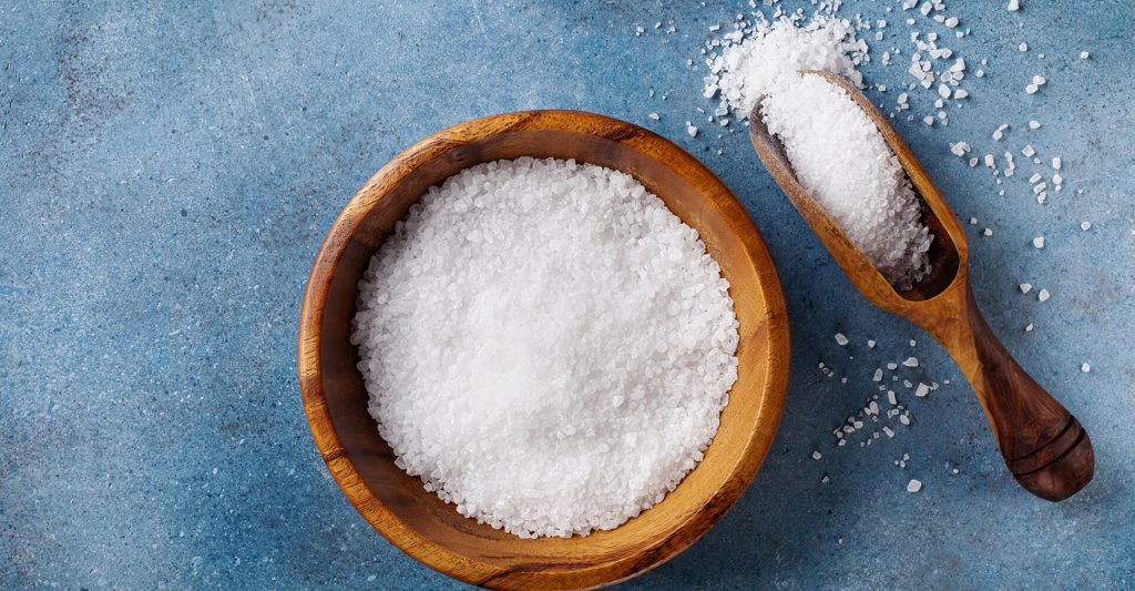 salt on a table